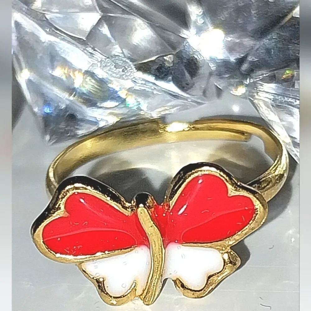 Super cute girls jeweled adjustable ring
